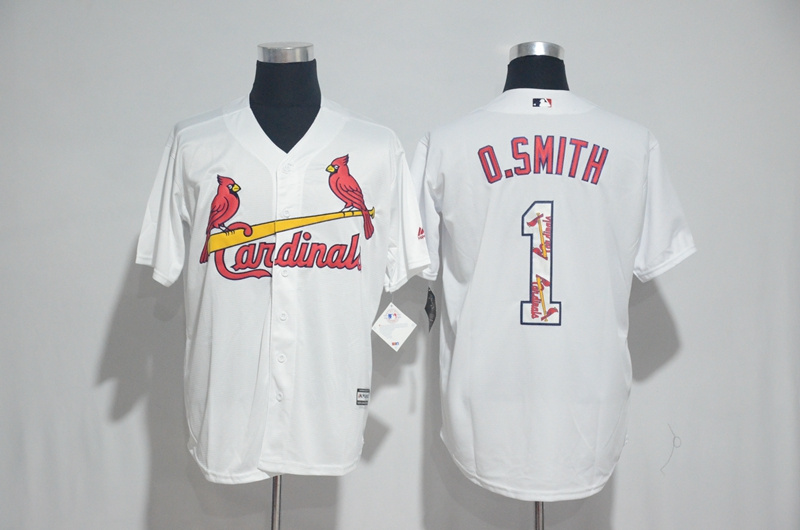 2017 MLB St. Louis Cardinals #1 O.Smith White Fashion Edition Jerseys->->MLB Jersey